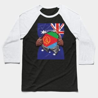 Eritrea Flag Australian Flag Ripped Open - Gift for Eritrean From Eritrea Baseball T-Shirt